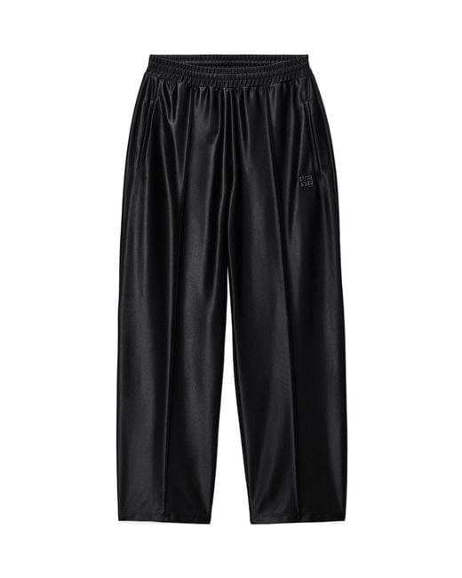 Alexander Wang Black Satin Faille Sweatpants