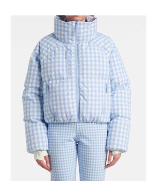 CORDOVA Blue Plaid Long-Sleeved Down Jacket