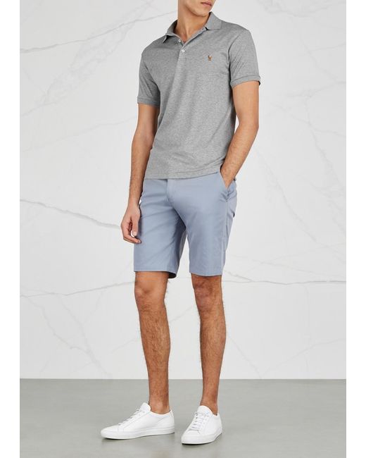 Polo Ralph Lauren Gray Slim Pima Cotton Polo Shirt for men