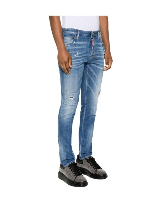 DSquared² Blue Soft Ring Spun Denim Jeans for men