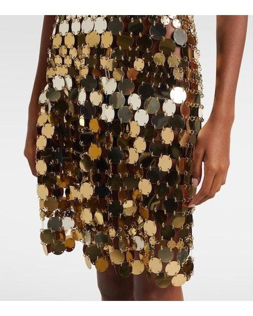Rabanne Natural Sparkle Discs Minidress