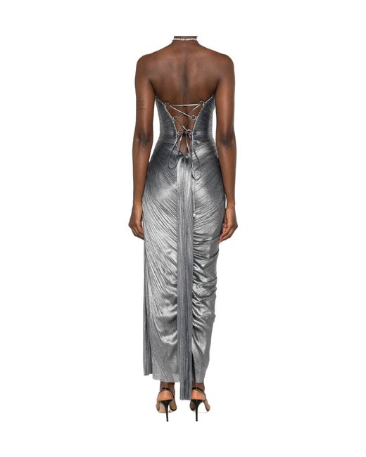 Maria Lucia Hohan Gray Off Shoulder Dress
