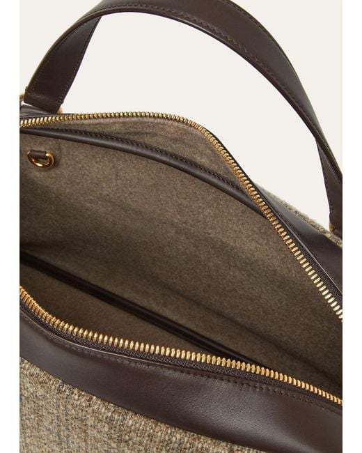 Loro Piana Brown Needle Medium Handbag