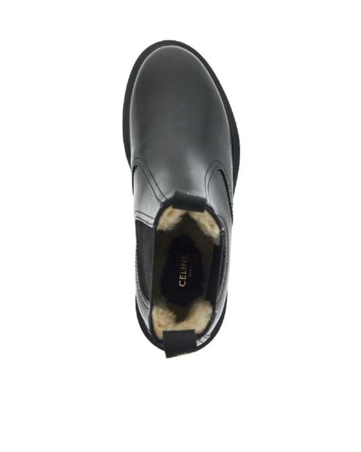 Céline Black Margaret Round-Head Short Boots