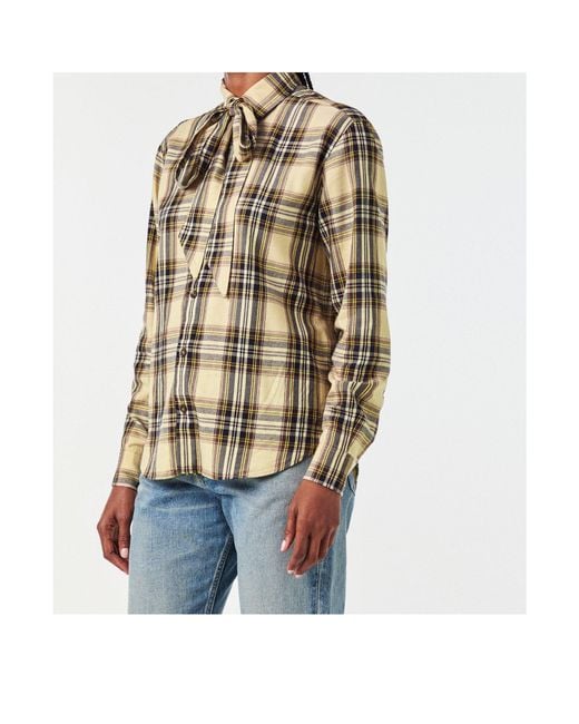 Saint Laurent Multicolor Patterned Long-Sleeve Shirt
