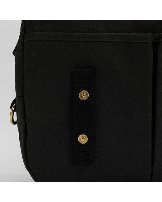 Barbour Black Logo-Patch Messenger Bag for men