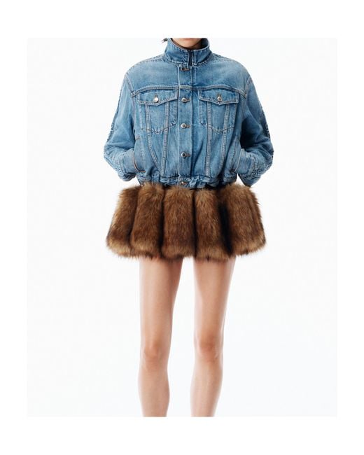 Alexander Wang Blue Denim Track Jacket