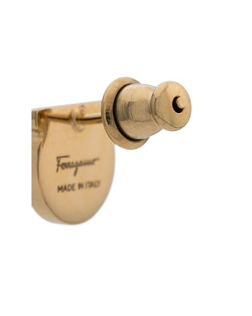 Ferragamo Metallic Ferragamo Embellished Stud Earrings