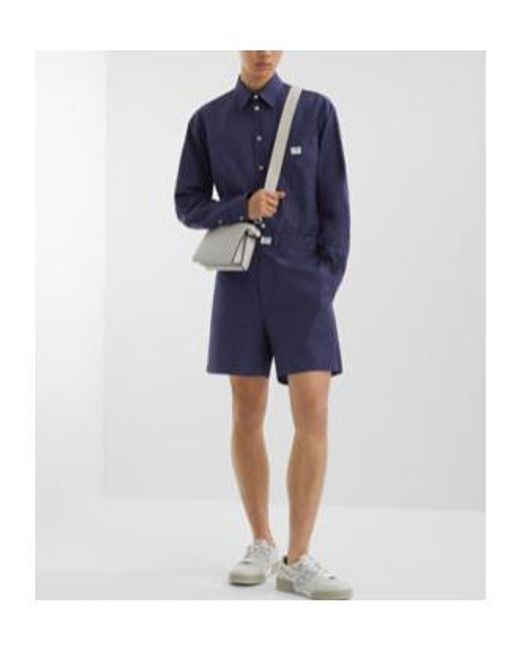 Fendi Blue Buttoned Long-Sleeved Shirt for men