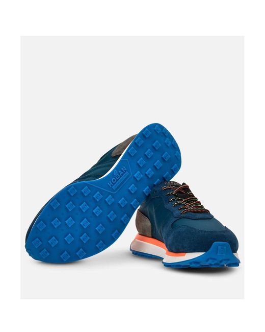 Hogan Blue H601 Lace-Up Sneakers for men