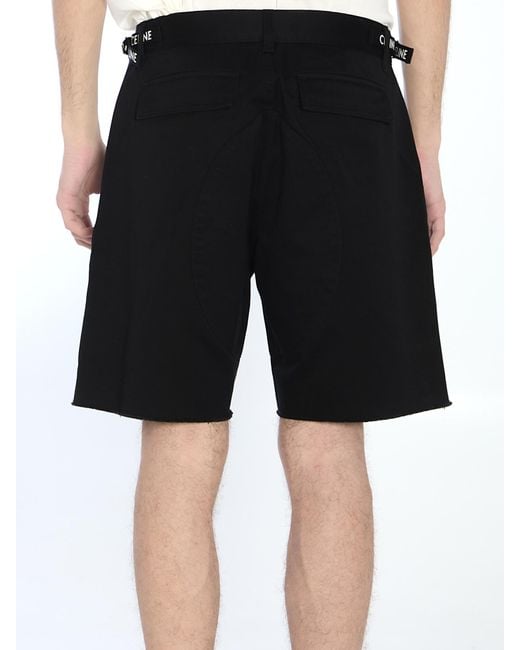Céline Black Cargo Shorts for men