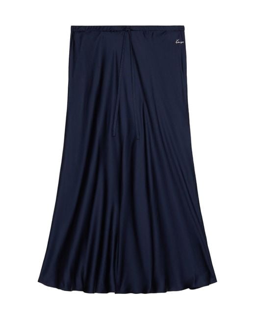 KENZO Blue Fluid Midi Skirt