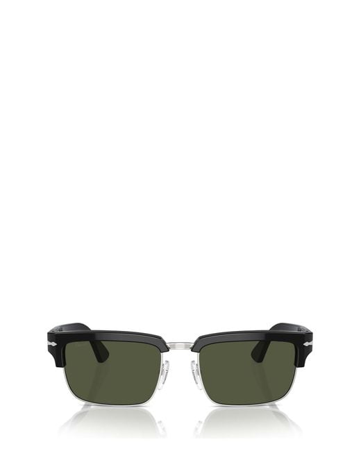 Persol Green Square Semi-Rimless Sunglasses for men