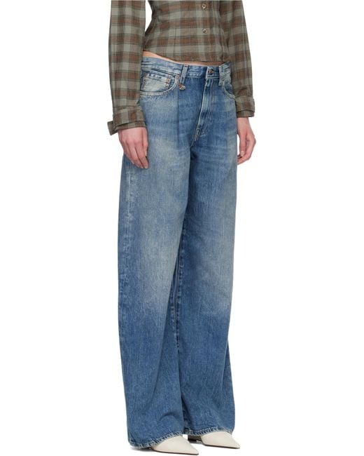 R13 Blue Logo Patch Damon Jeans