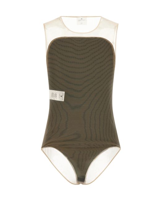 Courreges Black Courrèges Ilusion Sunshiel Tulle Bodysuit