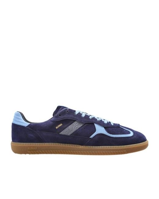 Alohas Blue Low-Top Lace-Up Casual Sneakers for men