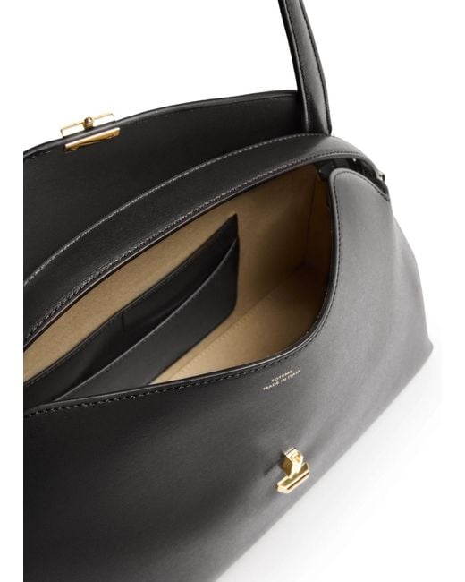 Totême  Black T-Lock Logo Shoulder Bag