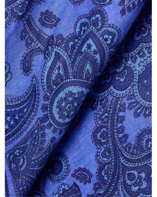 Zimmermann Blue Paisley Print Backless Dress