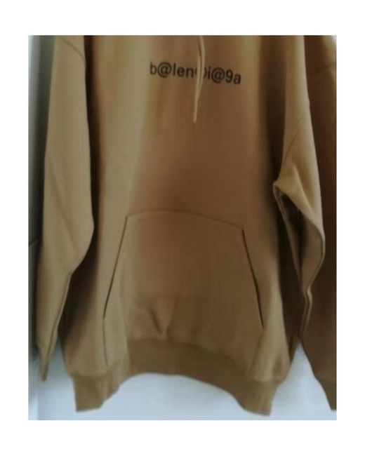 Balenciaga Natural Logo-Print Hoodie for men