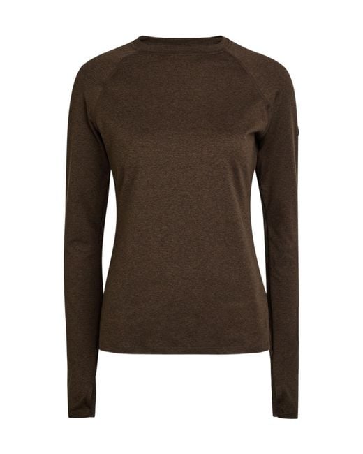 Varley Brown Always Warm Stretch-Jersey Top