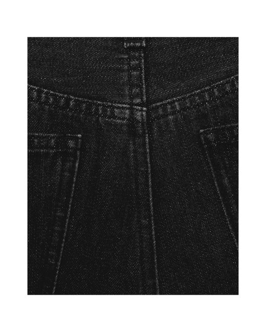 Self-Portrait Black Denim Kickflare Jeans