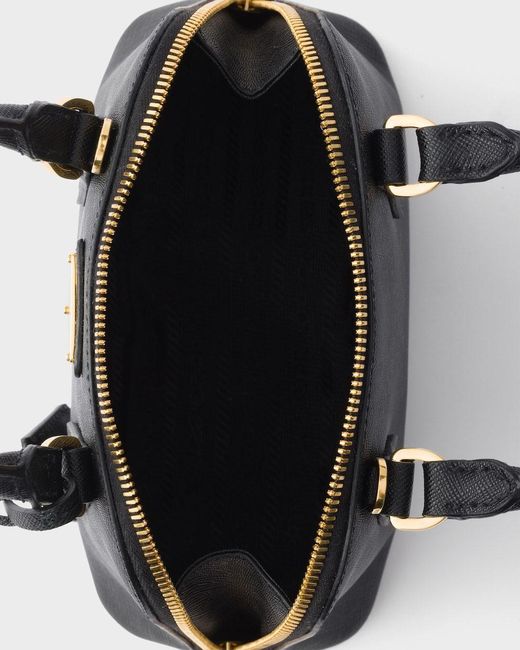 Prada Black Zip-Up Top Handle Bag