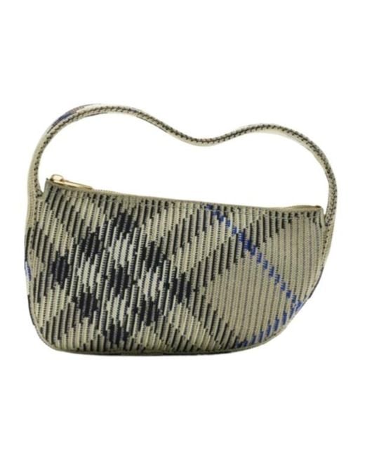 Burberry Multicolor Checked Zipped Mini Knitted Shoulder Bag