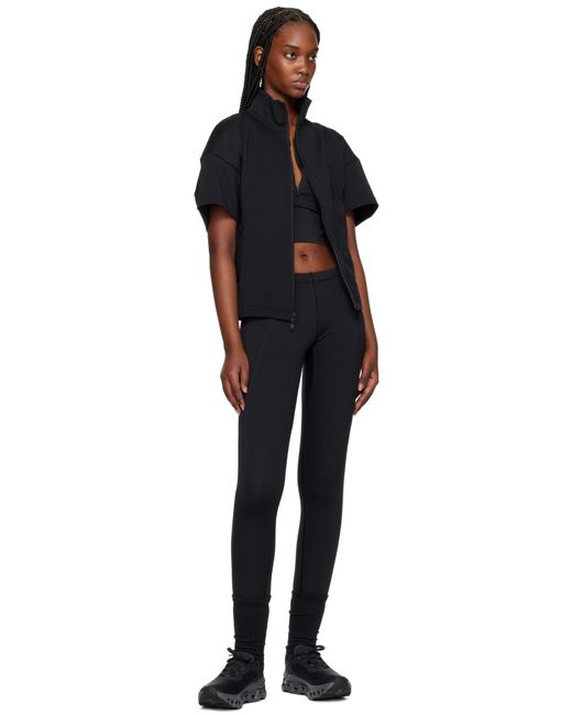 Y-3 Black Logo-Embellished Performance Leggings
