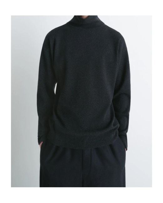 Lemaire Black High-Neck Knitted Jumper for men