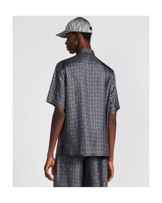 Dior Blue Cd Diamond Short-Sleeved Shirt for men