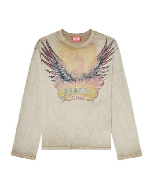 DIESEL Natural Long-Sleeve T-Shirt