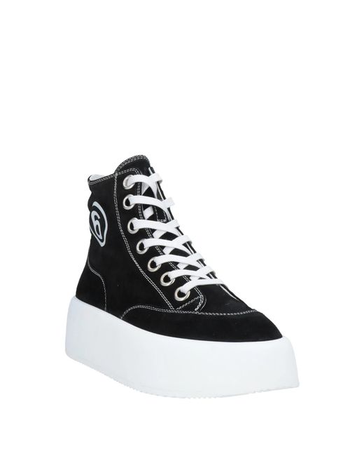 MM6 by Maison Margiela Black Solid Color Lace-Up Casual Shoes