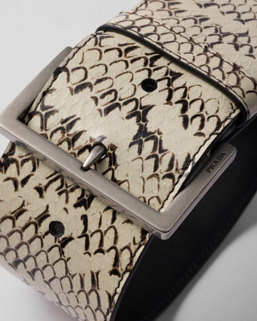 Prada White Ayers Leather Wrist Strap