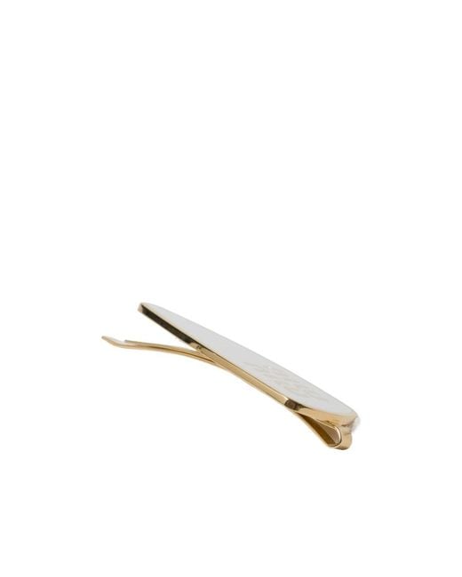 Miu Miu White Logo-Detailed Hair Clip
