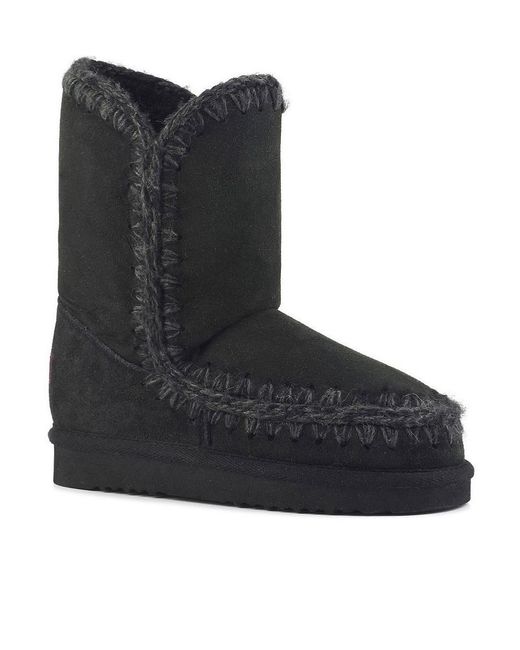 Mou Black Logo Middle Boots
