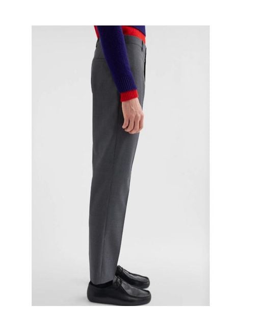 Jil Sander Gray Poplin Trousers for men