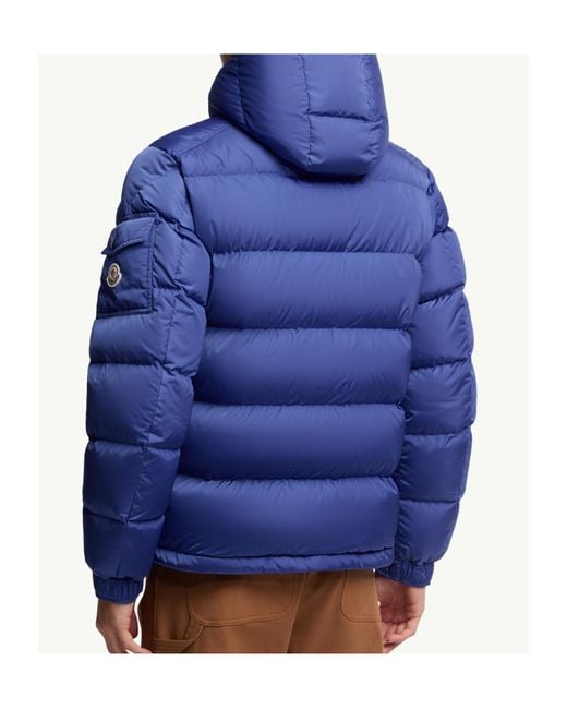 Moncler Blue Maya Zip-Up Hooded Jacket for men