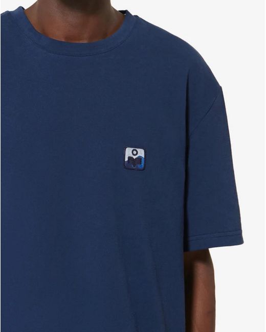 Isabel Marant Blue Short-Sleeved T-Shirt for men