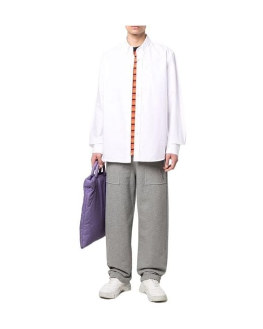 KENZO White Buttoned Long-Sleeved Shirt for men