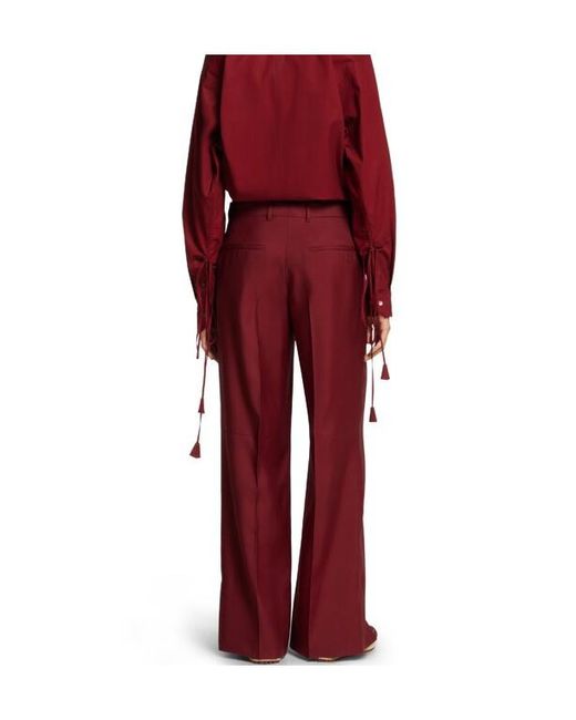 Gucci Red Straight-Leg Trousers