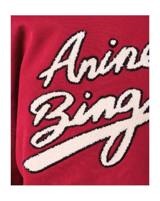 Anine Bing Red Crew Sweater