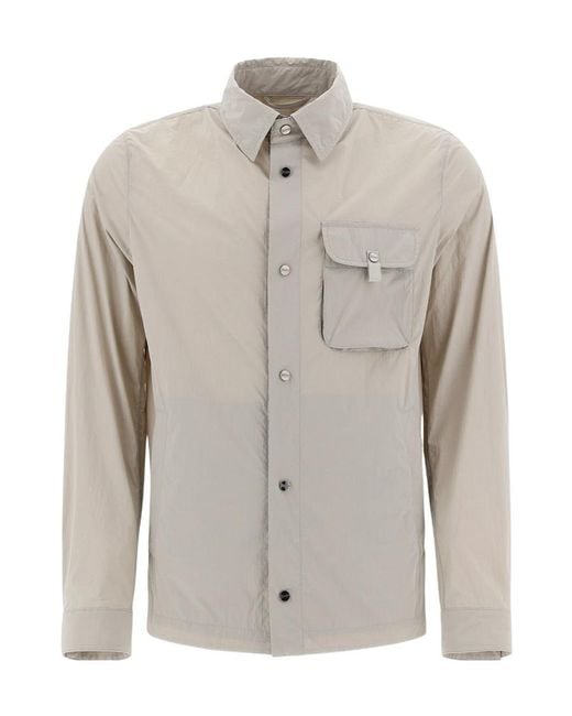 Herno Gray Flap Pocket Coat for men