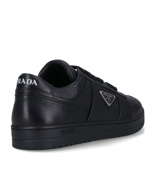 Prada Black Triangle-Logo Sneakers for men
