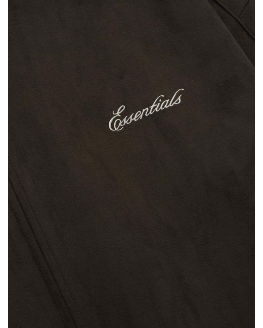 Fear Of God Brown Essentials Logo-Embroidered Jacket for men