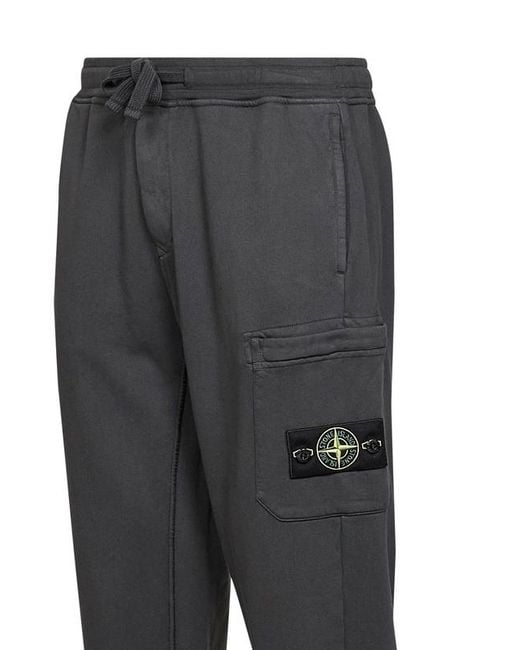 Stone Island Gray Elastic-Waist Athletic Pants for men