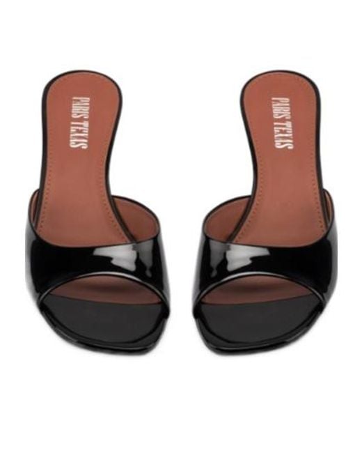 Paris Texas Black Lara Slip-On Mules