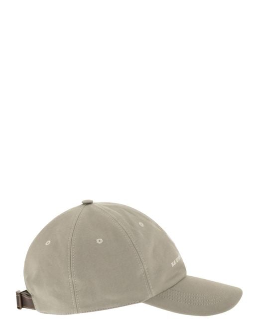 Brunello Cucinelli Gray Logo Embroidered Cap for men