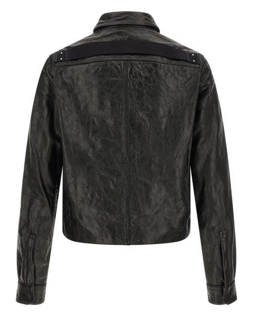 Rick Owens Black Alice Button-Up Jacket for men