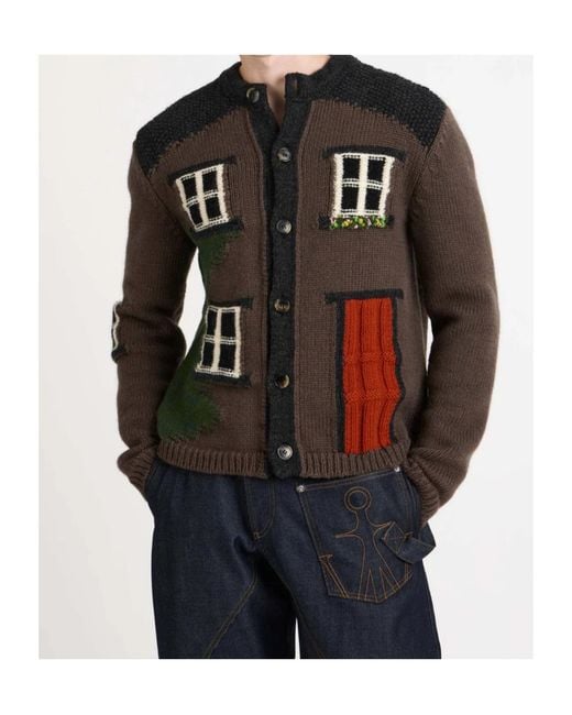 J.W. Anderson Black Jw Anderson Long Sleeve Buttoned Cardigan for men