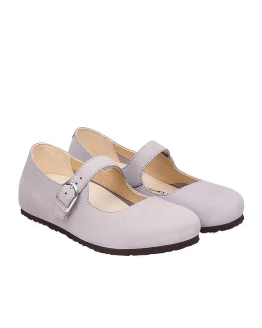 Birkenstock White Santa Clarita Mary Jane Flats
